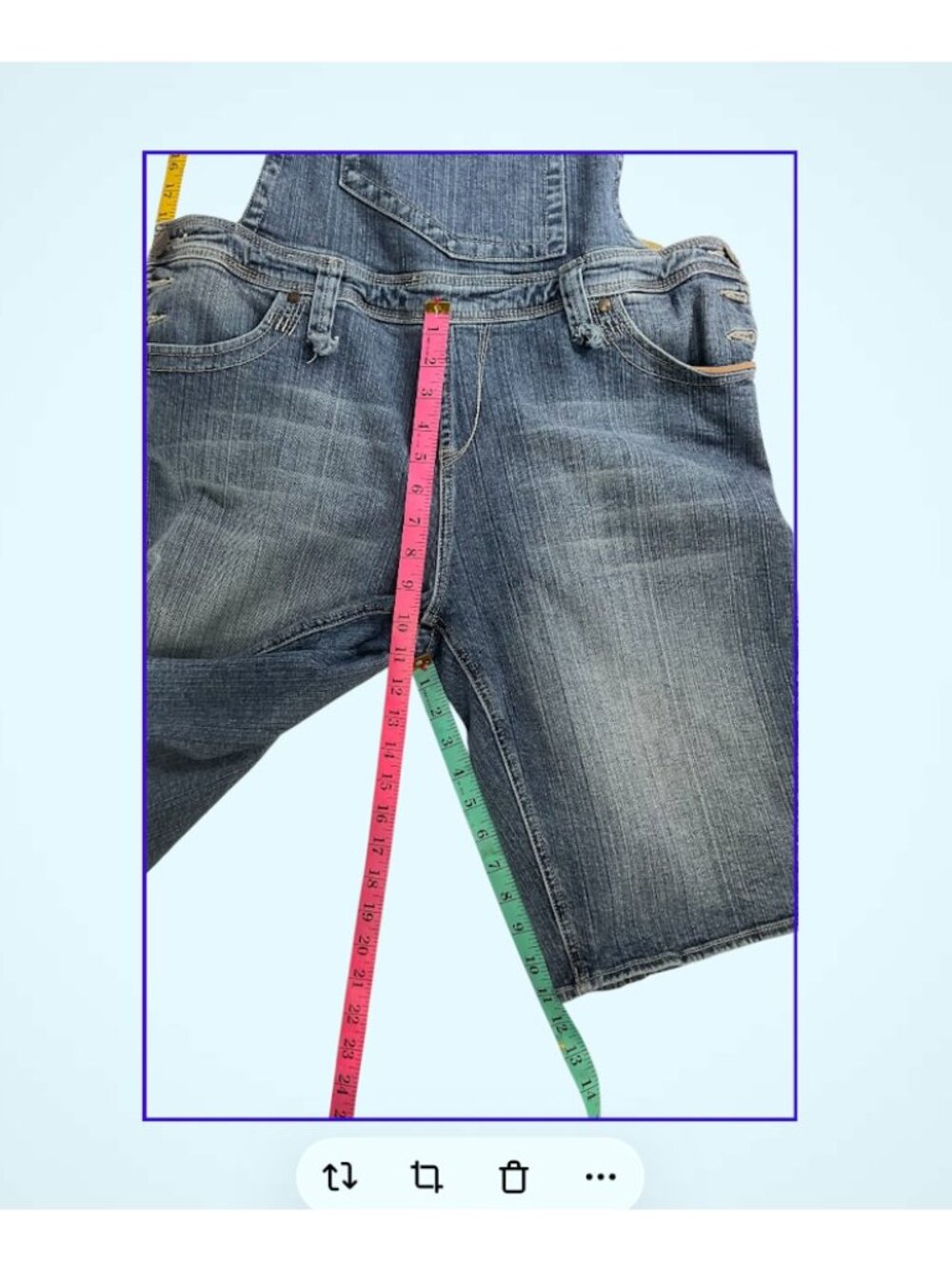Apple Bottoms Y2K Denim Capri Overalls Women 15/16 Cropped Jumpsuit Vintage Styl - Picture 10 of 13